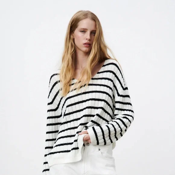 Zara linen blend knit sweater - Picture 5 of 10